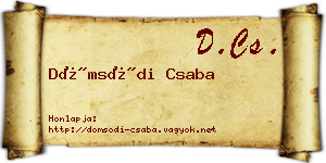 Dömsödi Csaba névjegykártya