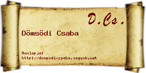 Dömsödi Csaba névjegykártya