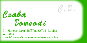 csaba domsodi business card